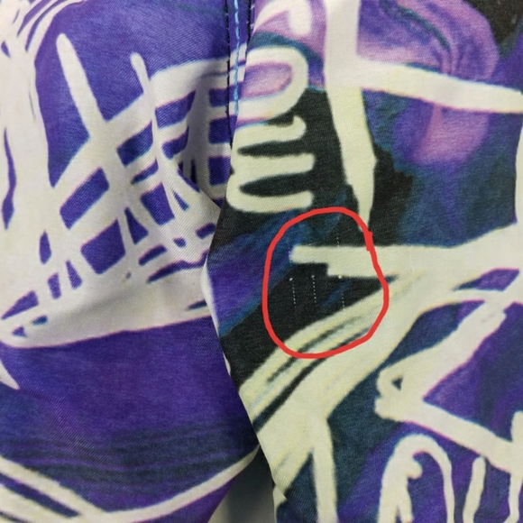 VTG Desigual Multicolor Graffiti Print Mesh Lined Long Length Swim Trunk Mens XL - Picture 15 of 16